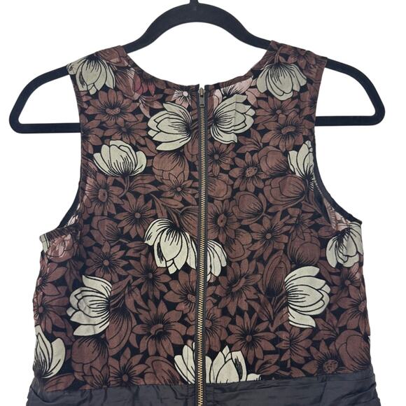 Anthropologie Frock by Tracey Reece Silk Chrysanthemum Tea Dress Size 6 Floral - Picture 8 of 10